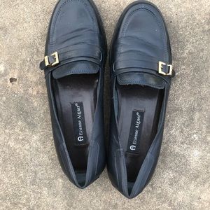 Vintage Black Etienne Aigner Loafers